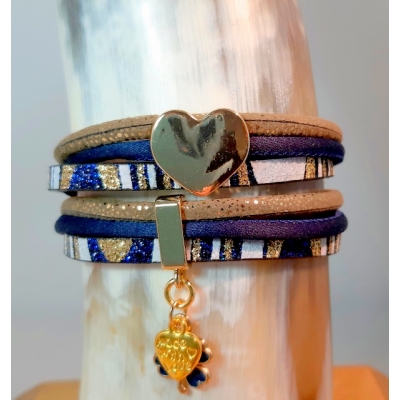 sparkle armband blauw met goud sparkle armband blauw met goud